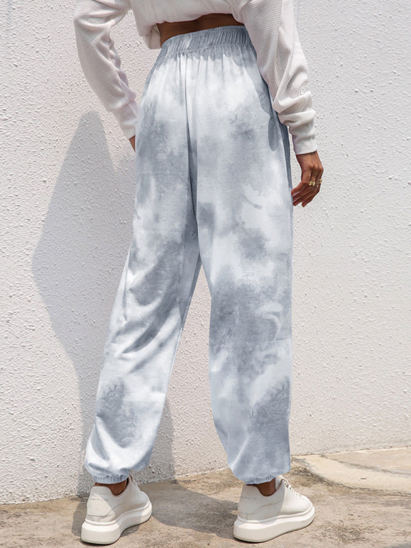 Women's Casual Tie-Dye Elastic Waist Sweatpants