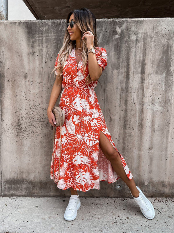 Floral Print Sleeveless Vacation Maxi Dress