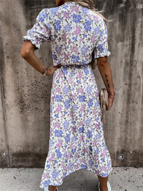 Floral Print Sleeveless Vacation Maxi Dress