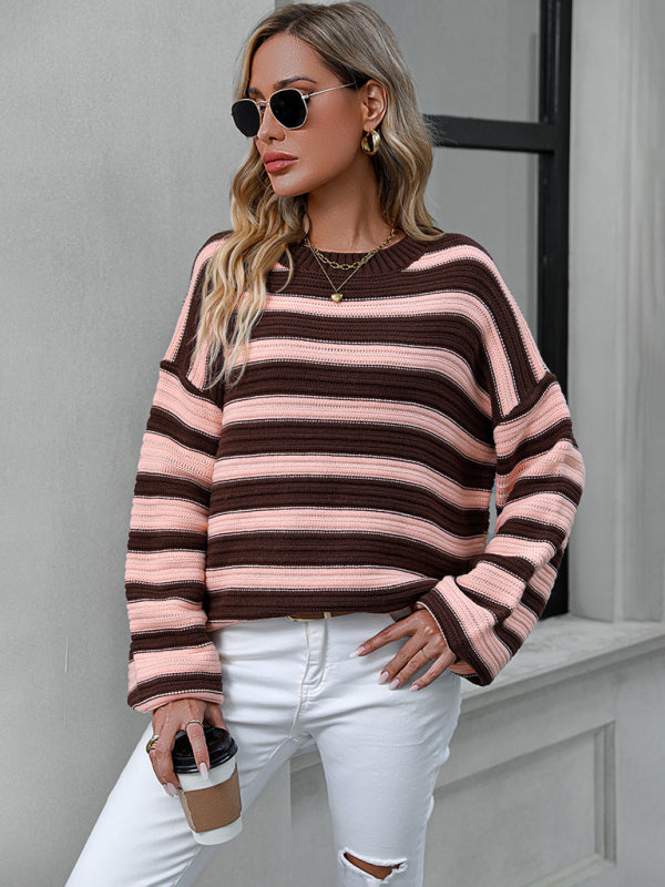 Striped Lightweight Knitted Sleeveless Sweater