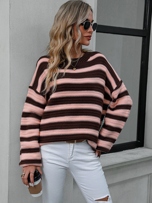 Striped Lightweight Knitted Sleeveless Sweater