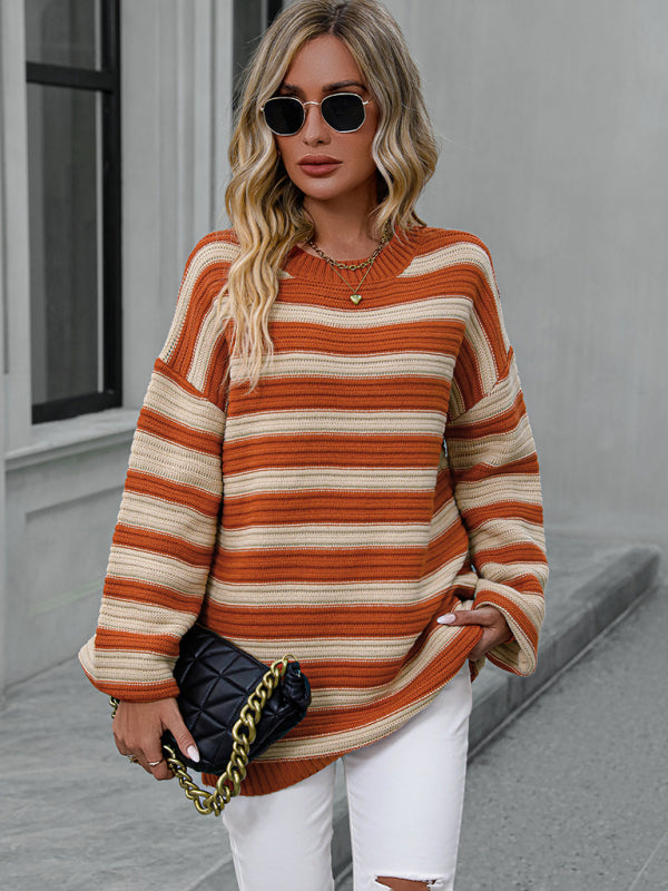 Striped Lightweight Knitted Sleeveless Sweater