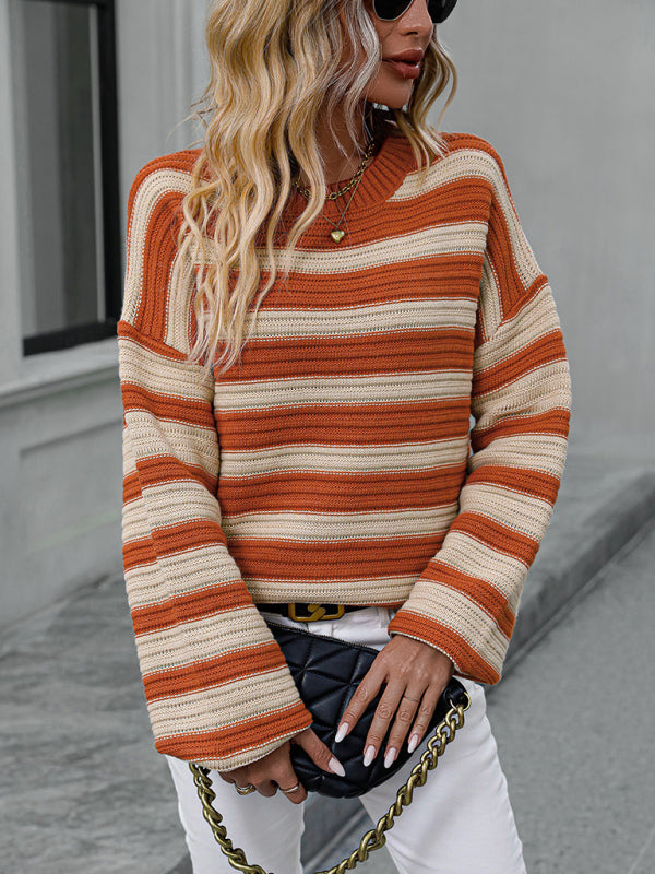 Striped Lightweight Knitted Sleeveless Sweater