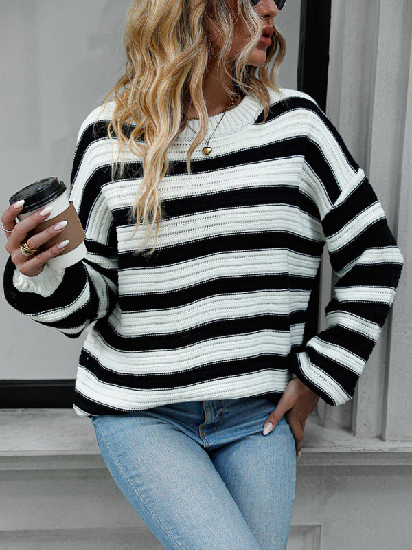 Striped Lightweight Knitted Sleeveless Sweater